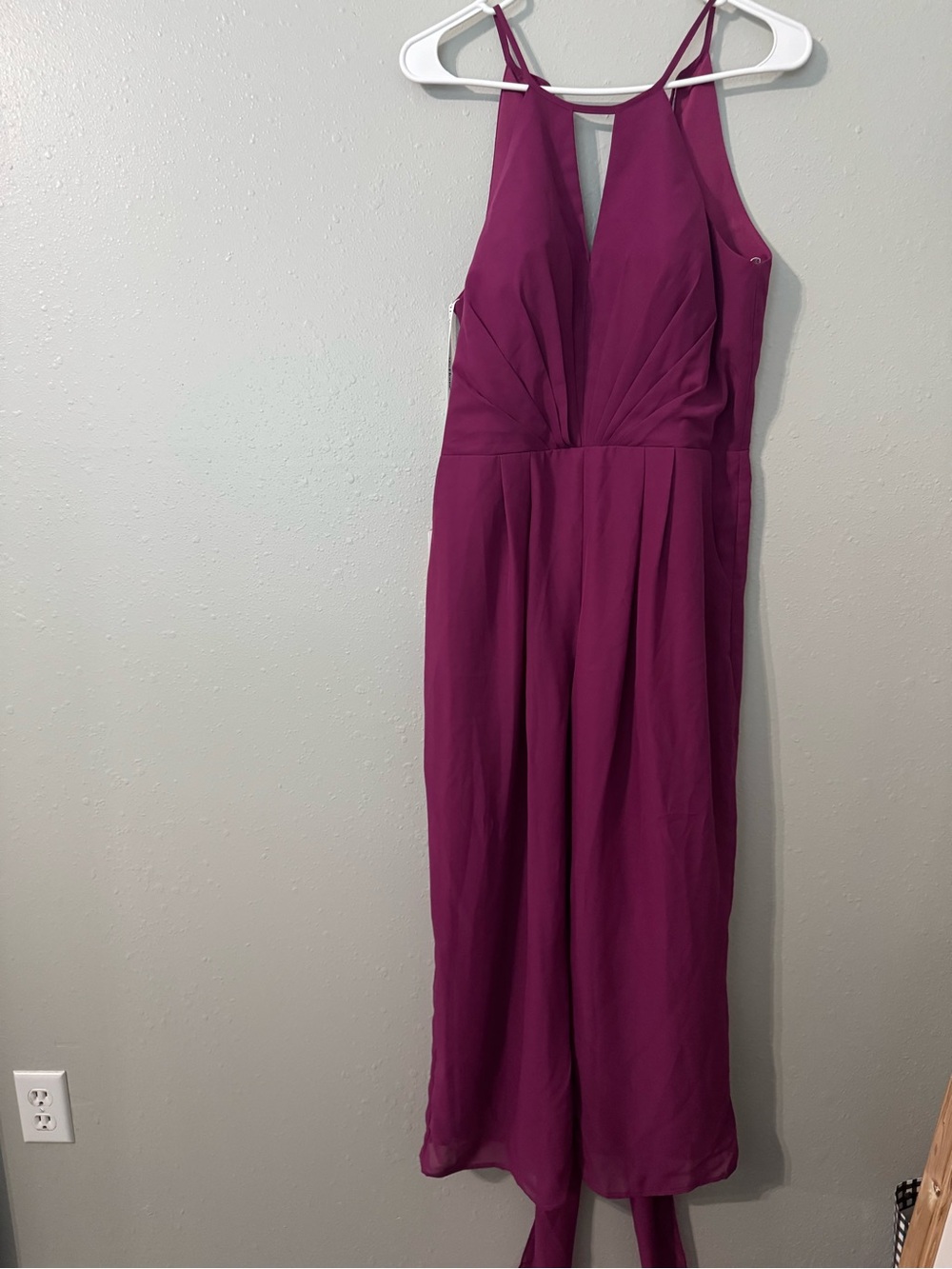 Women’s cropped Magenta One-Piece Jumpsuit